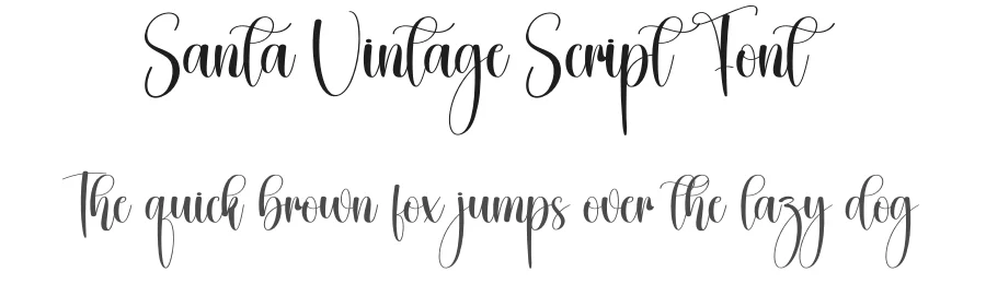 Santa Vintage Script Font by creativeletter — Script Handwritten Font