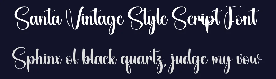 Santa Vintage Style Script Font by creativeletter — Script Handwritten Font — thumbnail 2