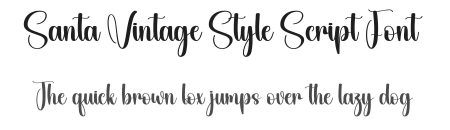 Santa Vintage Style Script Font by creativeletter — Script Handwritten Font