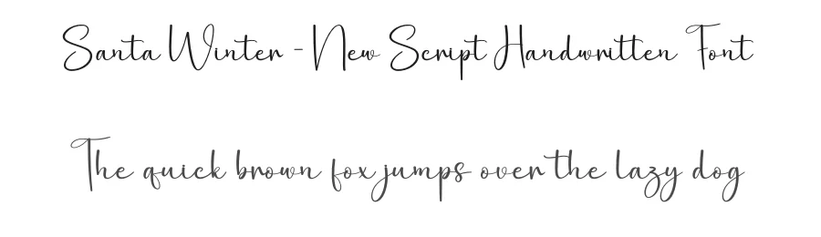 Santa Winter – New Script Handwritten Font by creativeletter — Script Handwritten Font