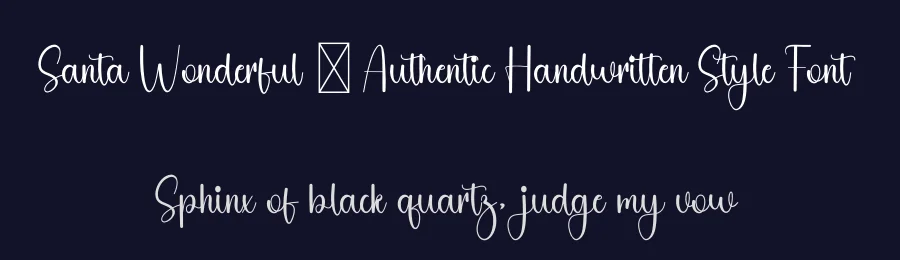 Santa Wonderful – Authentic Handwritten Style Font by freshtypeink — Script Handwritten Font — thumbnail 2