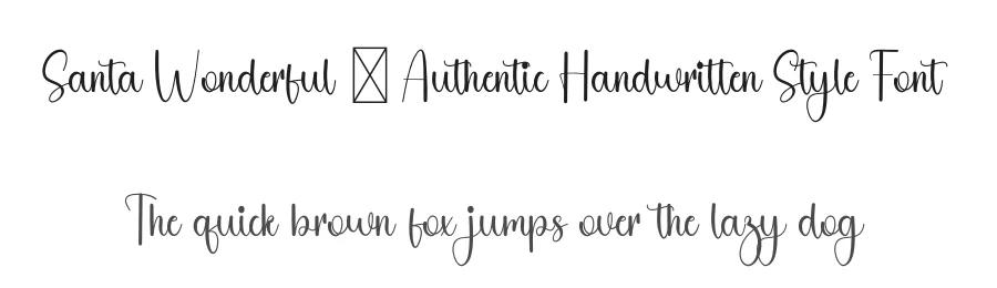 Santa Wonderful – Authentic Handwritten Style Font by freshtypeink — Script Handwritten Font