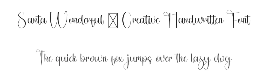 Santa Wonderful – Creative Handwritten Font by freshtypeink — Script Handwritten Font