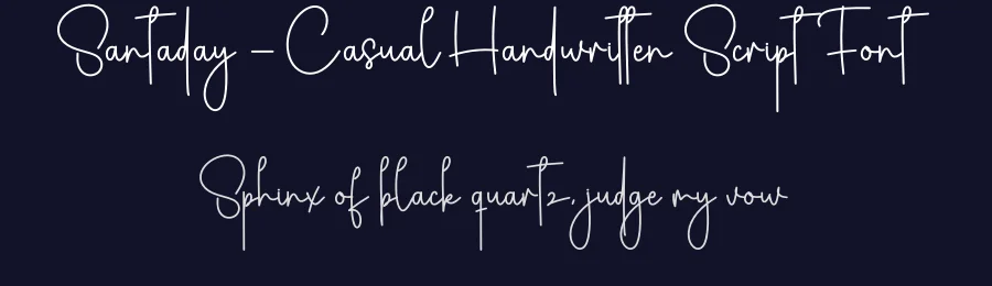 Santaday – Casual Handwritten Script Font by creativeletter — Script Handwritten Font — thumbnail 2