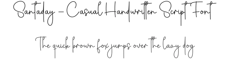 Santaday – Casual Handwritten Script Font by creativeletter — Script Handwritten Font