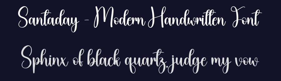 Santaday – Modern Handwritten Font by creativeletter — Script Handwritten Font — thumbnail 2