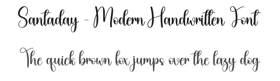 Santaday – Modern Handwritten Font by creativeletter — Script Handwritten Font