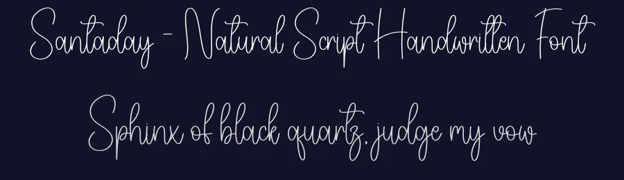 Santaday – Natural Script Handwritten Font by creativeletter — Script Handwritten Font — thumbnail 2