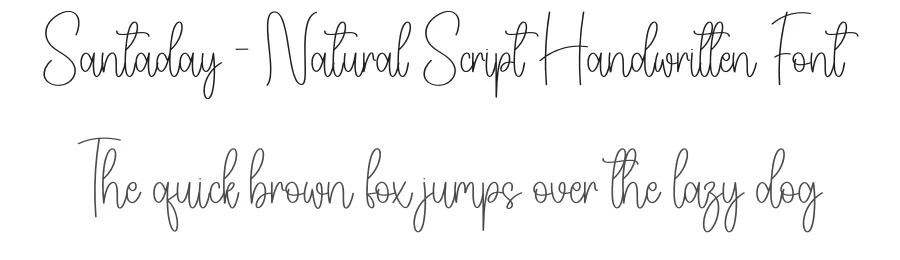 Santaday – Natural Script Handwritten Font by creativeletter — Script Handwritten Font