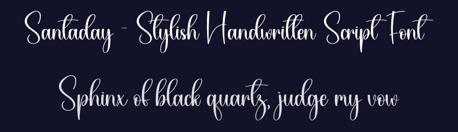 Santaday – Stylish Handwritten Script Font by creativeletter — Script Handwritten Font — thumbnail 2