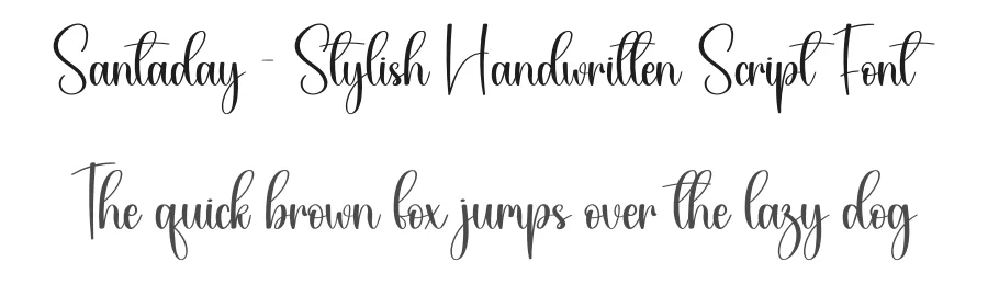 Santaday – Stylish Handwritten Script Font by creativeletter — Script Handwritten Font