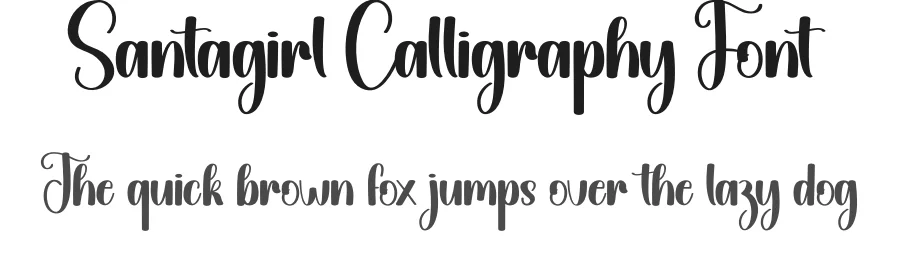 Santagirl Calligraphy Font by creativeletter — Script Handwritten Font