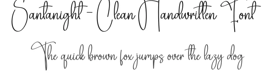 Santanight – Clean Handwritten Font by creativeletter — Script Handwritten Font
