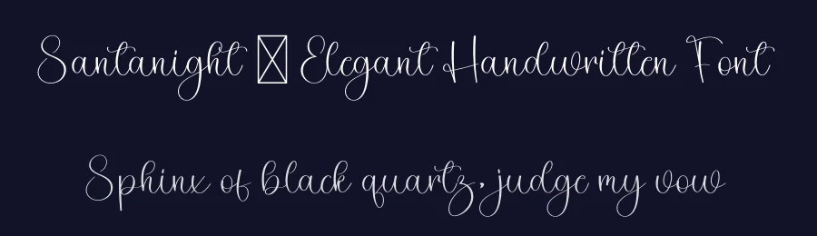 Santanight – Elegant Handwritten Font by freshtypeink — Script Handwritten Font — thumbnail 2