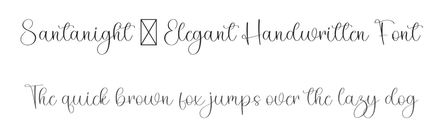Santanight – Elegant Handwritten Font by freshtypeink — Script Handwritten Font
