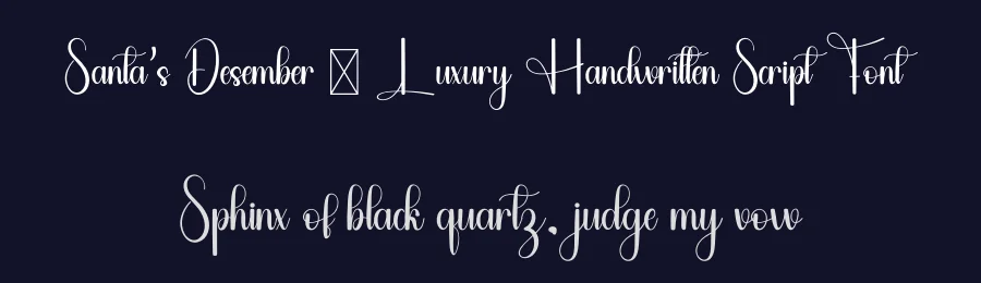 Santa`s Desember – Luxury Handwritten Script Font by freshtypeink — Script Handwritten Font — thumbnail 2