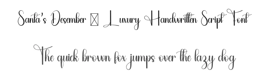 Santa`s Desember – Luxury Handwritten Script Font by freshtypeink — Script Handwritten Font
