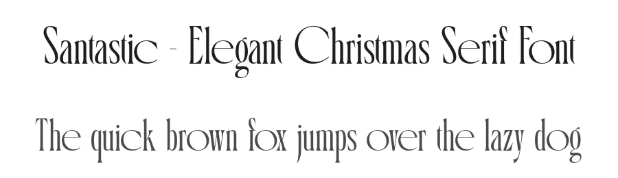 Santastic – Elegant Christmas Serif Font by burntilldead — Decorative Font