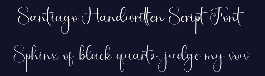 Santiago Handwritten Script Font by creativeletter — Script Handwritten Font — thumbnail 2
