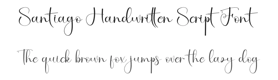 Santiago Handwritten Script Font by creativeletter — Script Handwritten Font