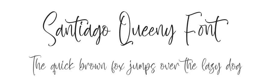 Santiago Queeny Font by glorytype — Script Handwritten Font