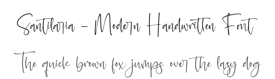 Santilaria – Modern Handwritten Font by glorytype — Script Handwritten Font