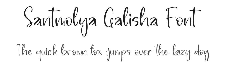 Santmolya Galisha Font by perspectype — Script Handwritten Font