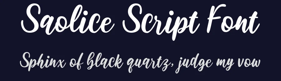 Saolice Script Font by brithostype — Script Handwritten Font — thumbnail 2