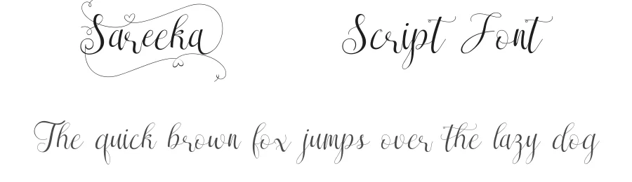 Sareeka Script Font by dayatz2009 — Script Handwritten Font