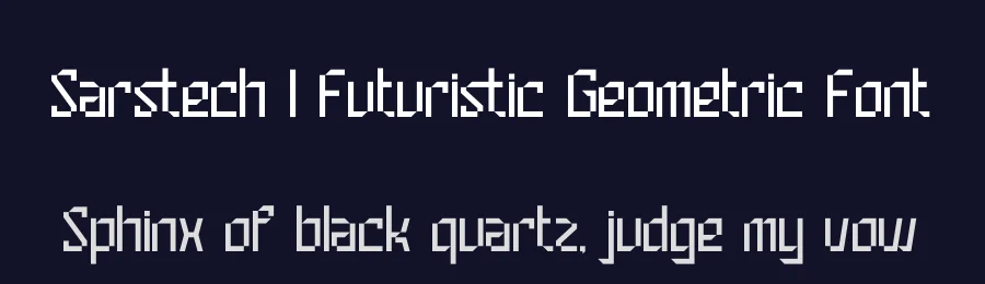 Sarstech | Futuristic Geometric Font by Gracetypestudio — Display Font — thumbnail 2