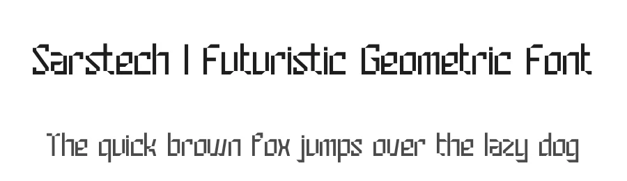 Sarstech | Futuristic Geometric Font by Gracetypestudio — Display Font