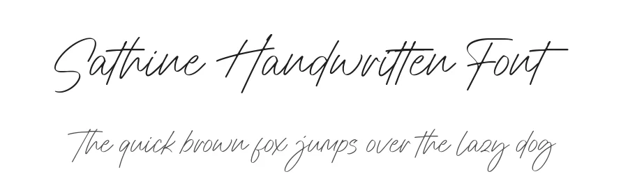 Sathine Handwritten Font by AesthericaStudio โ Script Handwritten Font