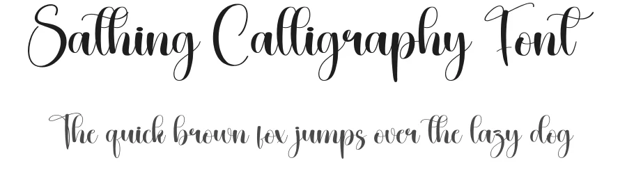 Sathing Calligraphy Font by creativeletter — Script Handwritten Font
