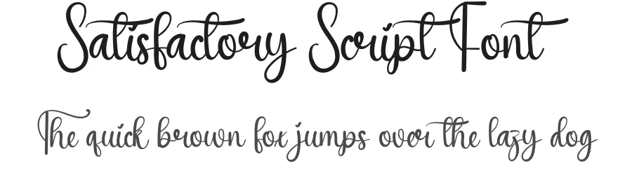 Satisfactory Script Font by andikastudio — Script Handwritten Font