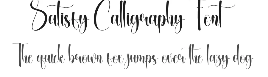 Satisfy Calligraphy Font by creativeletter — Script Handwritten Font