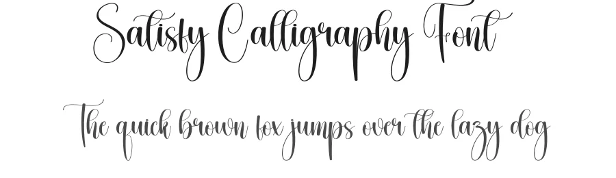 Satisfy Calligraphy Font by creativeletter — Script Handwritten Font