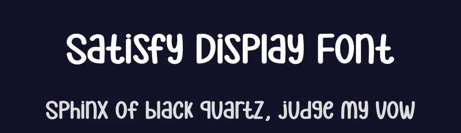 Satisfy Display Font by andikastudio — Display Font — thumbnail 2