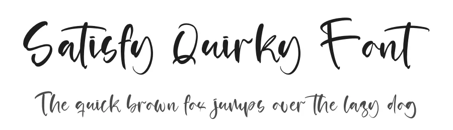 Satisfy Quirky Font by stylishtype.co — Script Handwritten Font