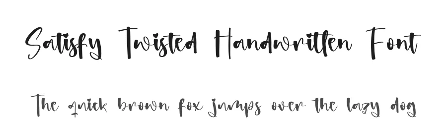 Satisfy Twisted Handwritten Font by Integritype Studio — Script Handwritten Font