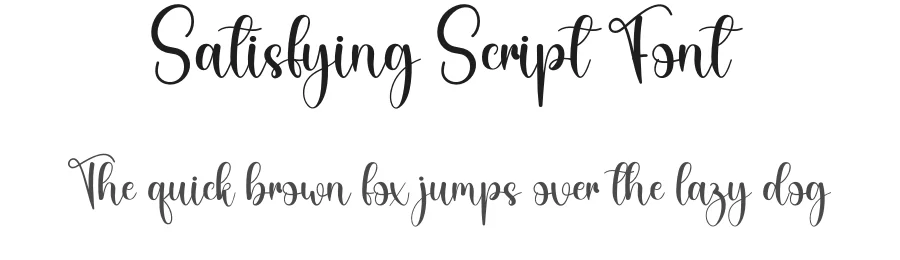 Satisfying Script Font by creativeletter — Script Handwritten Font