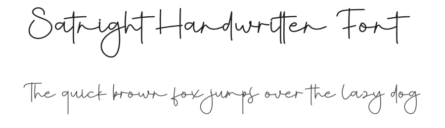 Satnight Handwritten Font by creativeletter — Script Handwritten Font