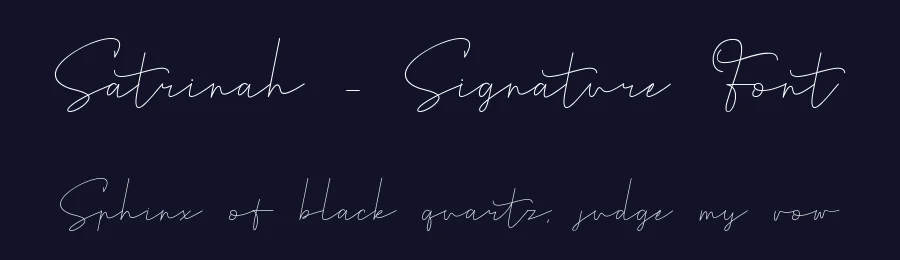 Satrinah – Signature Font by Naharstd — Script Handwritten Font — thumbnail 2
