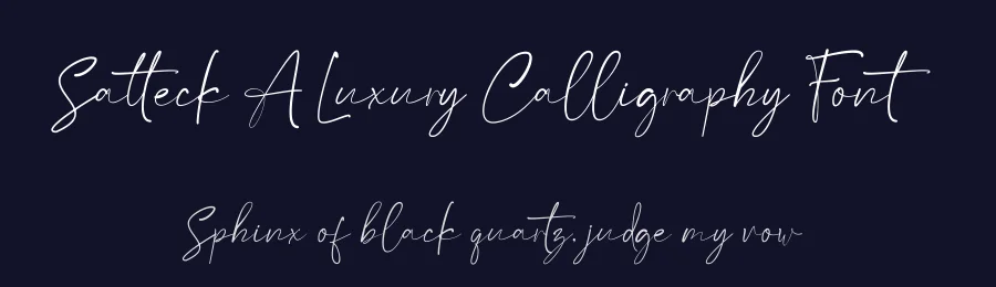 Satteck A Luxury Calligraphy Font by yontype — Script Handwritten Font — thumbnail 2