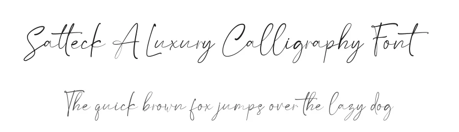 Satteck A Luxury Calligraphy Font by yontype — Script Handwritten Font