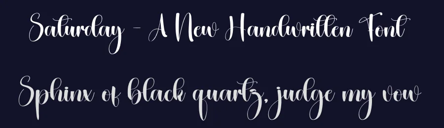Saturday – A New Handwritten Font by creativeletter — Script Handwritten Font — thumbnail 2