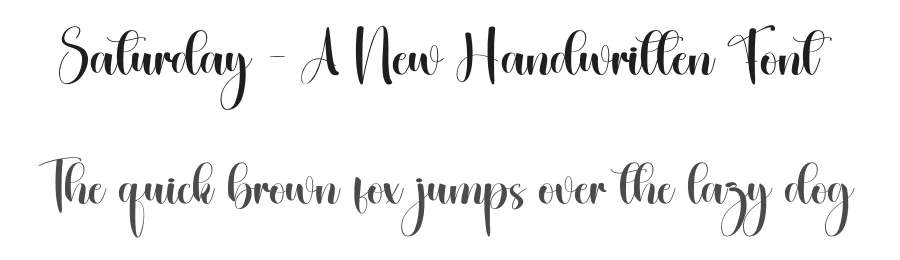 Saturday – A New Handwritten Font by creativeletter — Script Handwritten Font