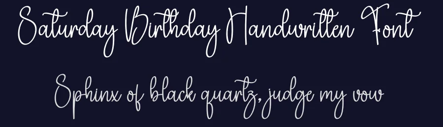 Saturday Birthday Handwritten Font by creativeletter — Script Handwritten Font — thumbnail 2