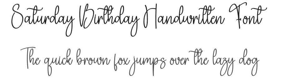 Saturday Birthday Handwritten Font by creativeletter — Script Handwritten Font