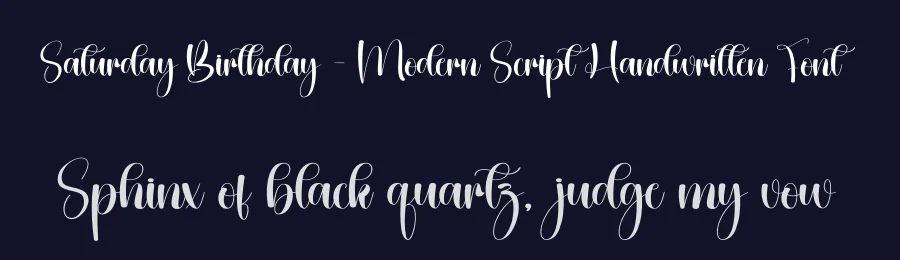 Saturday Birthday – Modern Script Handwritten Font by creativeletter — Script Handwritten Font — thumbnail 2