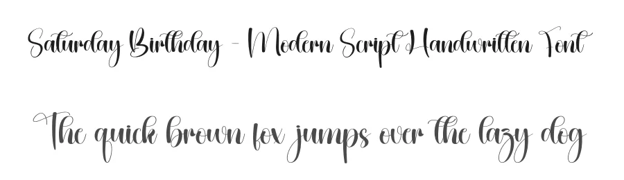 Saturday Birthday – Modern Script Handwritten Font by creativeletter — Script Handwritten Font